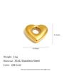 MamacitaSlay 316L Stainless Steel Hollow Heart Pendant Earrings Necklace DIY Accessories Waterproof 18K Gold Plated Jewelry Gift