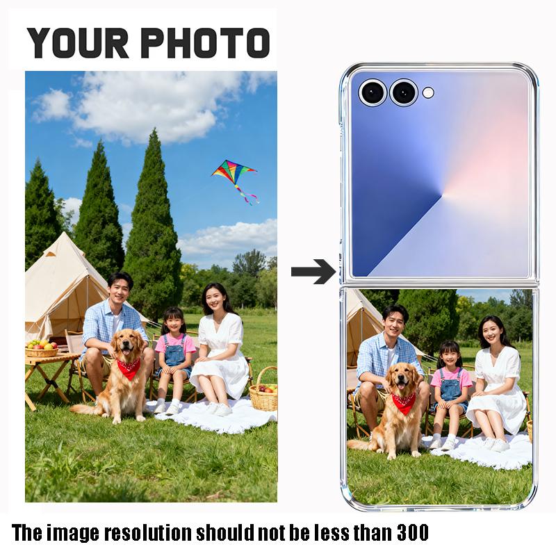 Funda Plegable DIY Po Para Samsung Galaxy Z Flip 7 6 5 4 3 5G Z Flip 7 FE Cubierta Dura de PC con Foto Personalizada