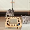 Cat Scratch Pad Cardboard Scratcher Interactive Pet Scratch Toy with 2 Bell Balls Track for Indoor Play Protecting Furniture