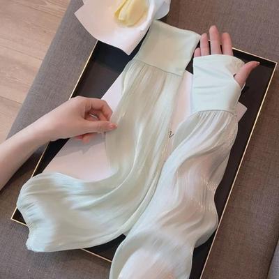 1 Pair Sunscreen Sleeves Arm Cuff Cover Anti-UV Ice Silk Outdoors Travel Supplies Cycling Driving Sports Women's Arm Sleeves