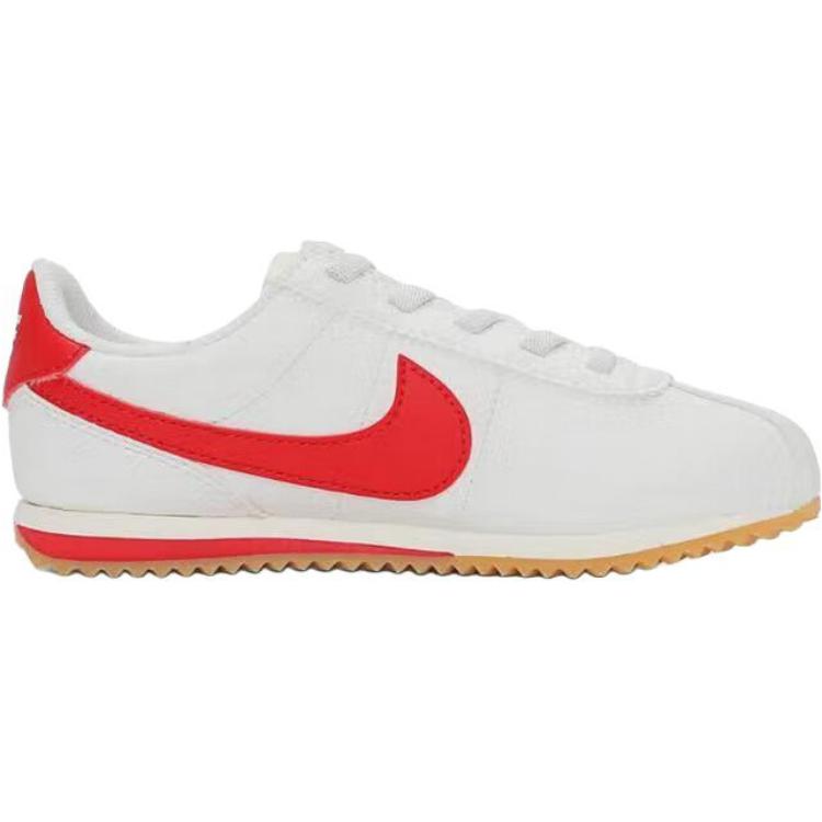 Nike Cortez Easy On Comfortable Slip Resistant Durable Low Top Kids Casual Shoes Kids Sneaker White Red DM0951-113