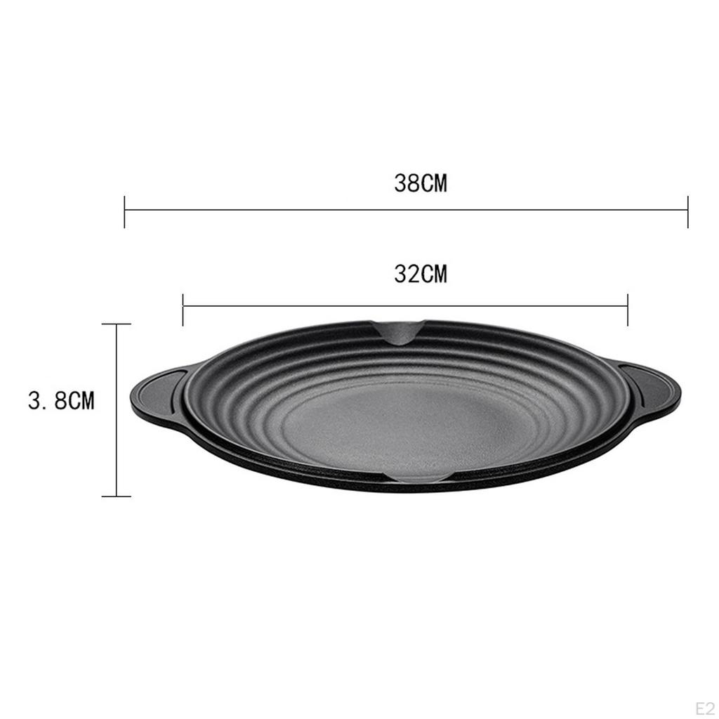 BBQ Grill Pan Barbecue Plate Portable Griddle Grilling for Kitchen Accessories Families