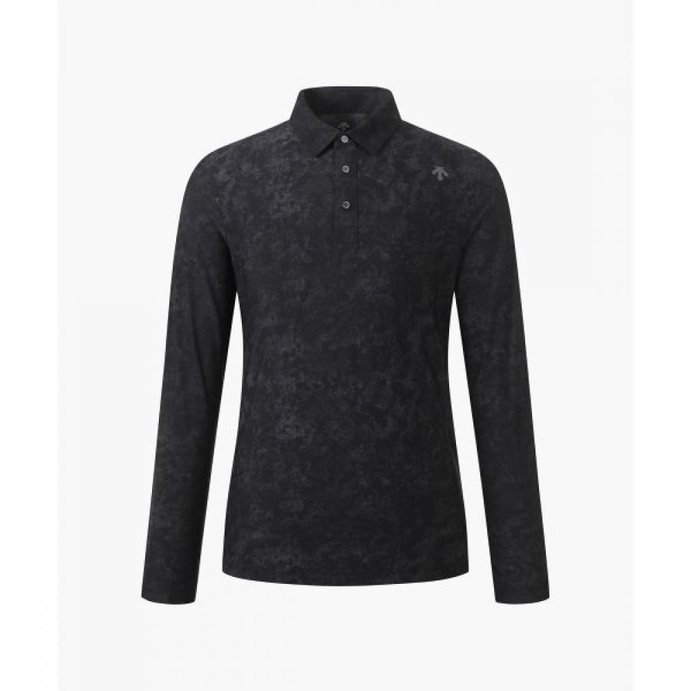 

DeScenTe Golf Men S Melange PaTTern Long Sleeve T ShirT DGRGDarkGrey/95