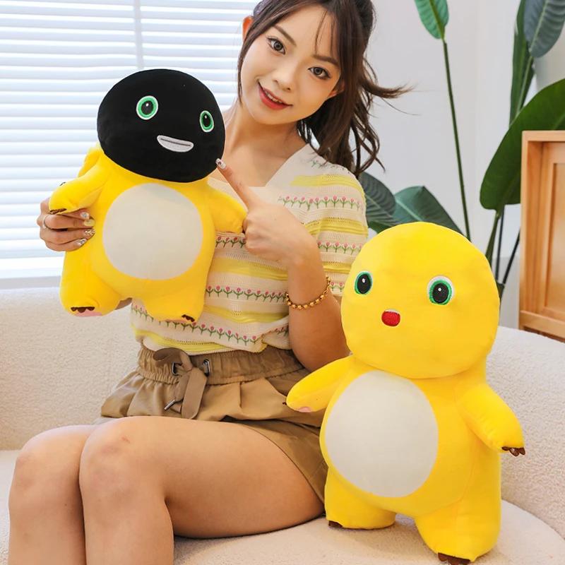 Kawaii Milk Dragon Transforms Into Black Face Stuffed Plush Toy Cartoon Anime Milk Dragon Plush Doll Sleeping Pillow Girl Gift