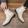 Ankle Boots Suede Men’s Demi-season Boots Wingtip Dress Formal Classic Chelsea Boots for Men Plus Size