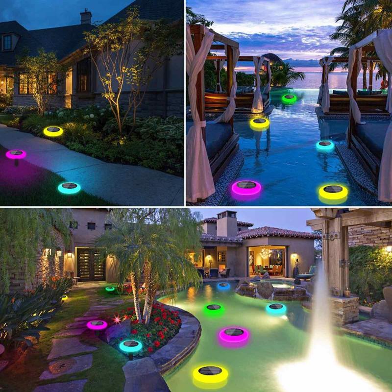 3PCS Solar Outdoor Lights Motion Sensor Solar Wall Light Waterproof Emergency Waterproof For Floating Pool Light Street Garden Porch