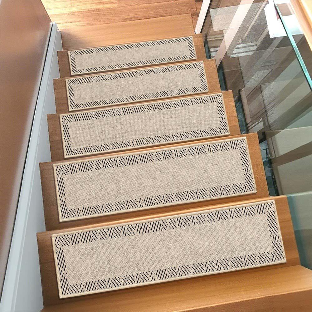 Non-Slip Stair Treads Washable Home Steps Protective Mat Creative Stair Carpet Pets Safe