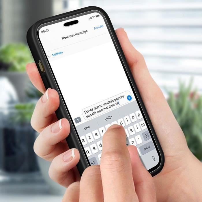 Coque - BOOLING - Pour iPhone 14 Pro Max - Protection 360 - Bordure Renforcée - Noir