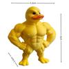 Muscle Duck Statue -3D Desktop Decor,Cute Bookshelf Whimsical Figurine,Multifunctional Indoor/Outdoor Decoration, Home Accessory