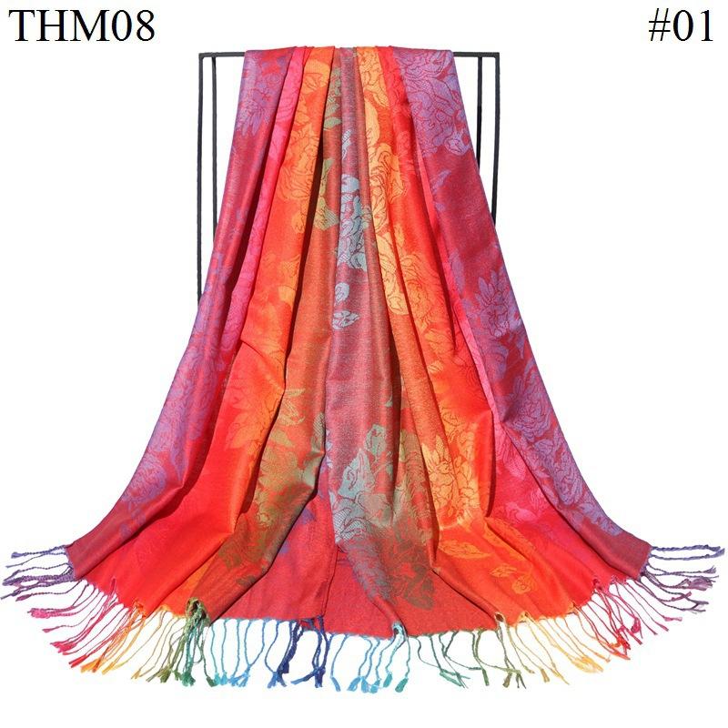 Designer Head Scarfs Ethnic Style Fringed Shawl Other Scarves & Shawls Hijab Ethicon Soie Scarf for Women