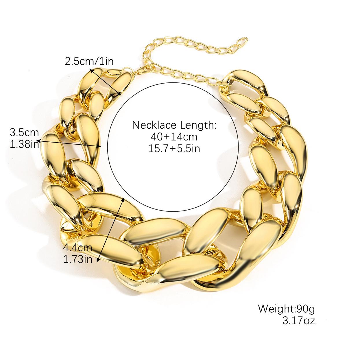 

Горячее преувеличенное женское ожерелье хип-хоп персонализированное акриловое ожерелье преувеличенная ключичная цепочка