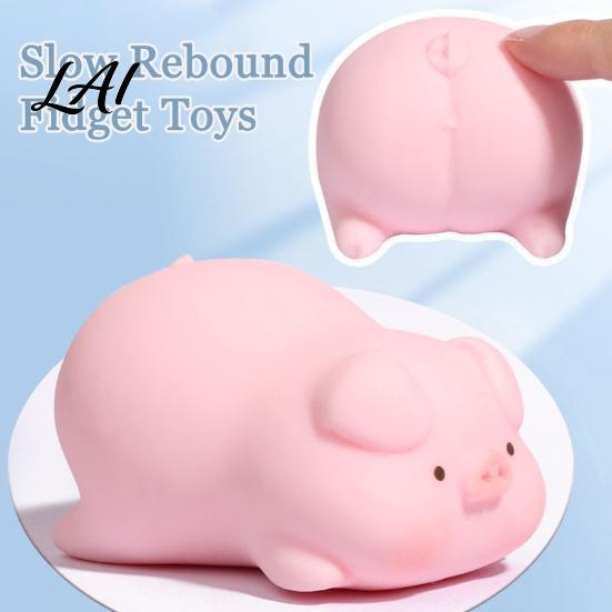 Stress Relief Squeeze Toy Animal Toy Slow Rising Pig Sensory Rebound Fidget Toys Soft Office Desk Dog for Kids Adults Handheld Gadgets