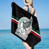 Mexico Football Crest Microfiber Beach Towel, Lightweight And Quick-Dry, for Summer Travel, Beach Essential, Swimming Pool