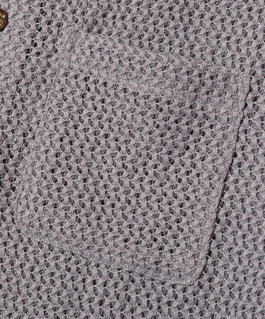 TRILLION Oversized Crochet Net Collar Short Sleeve Knit (Lavender)