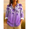 Women's Shirt Floral Graphic Elegant Vintage Tropical Long Sleeve Shirt Tops Work Daily Button Print Spring Autumn Blouse Top
