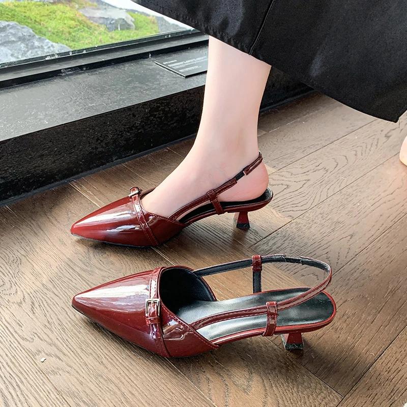 Fashion Ladies Shoes on Offer 2025 Summer High Heel Women's Sandals Fashion Elegant Pointed Toe Dress Sandalias Dancing Party Prom Shoes