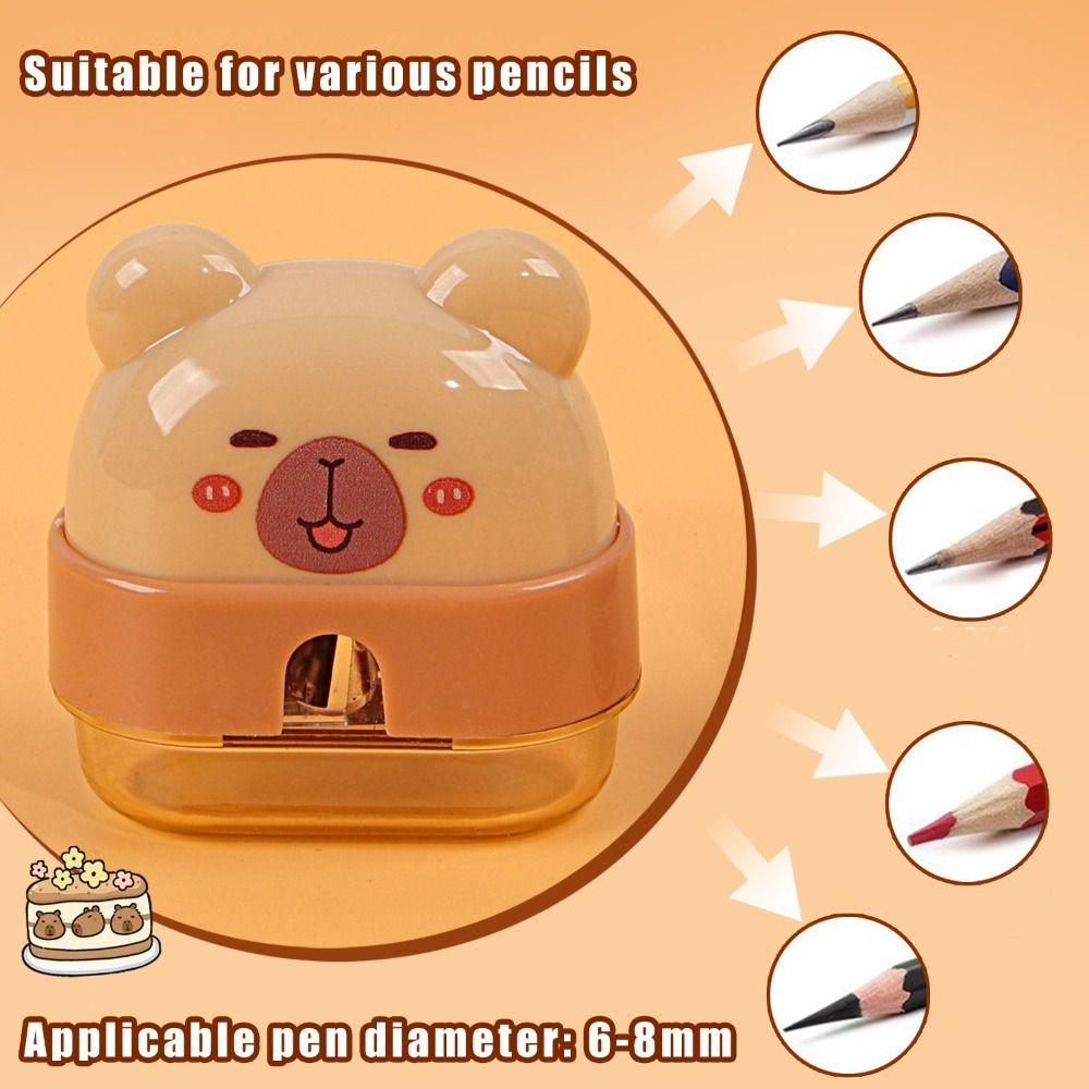 Portable Pencil Sharpening Tool Capybara Shape Pencil Parer Pencil Sharpener  Back To School Gift