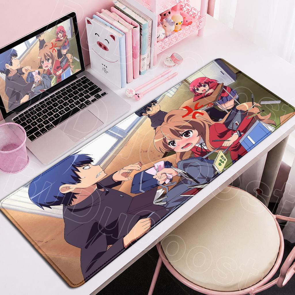 Non-Slip Rubber Base Mouse Mat Large Laptop Desktop Keyboard Carpet Hot Anime Toradora Kawaii Girl Taiga Aisaka Mousepad 90x40cm
