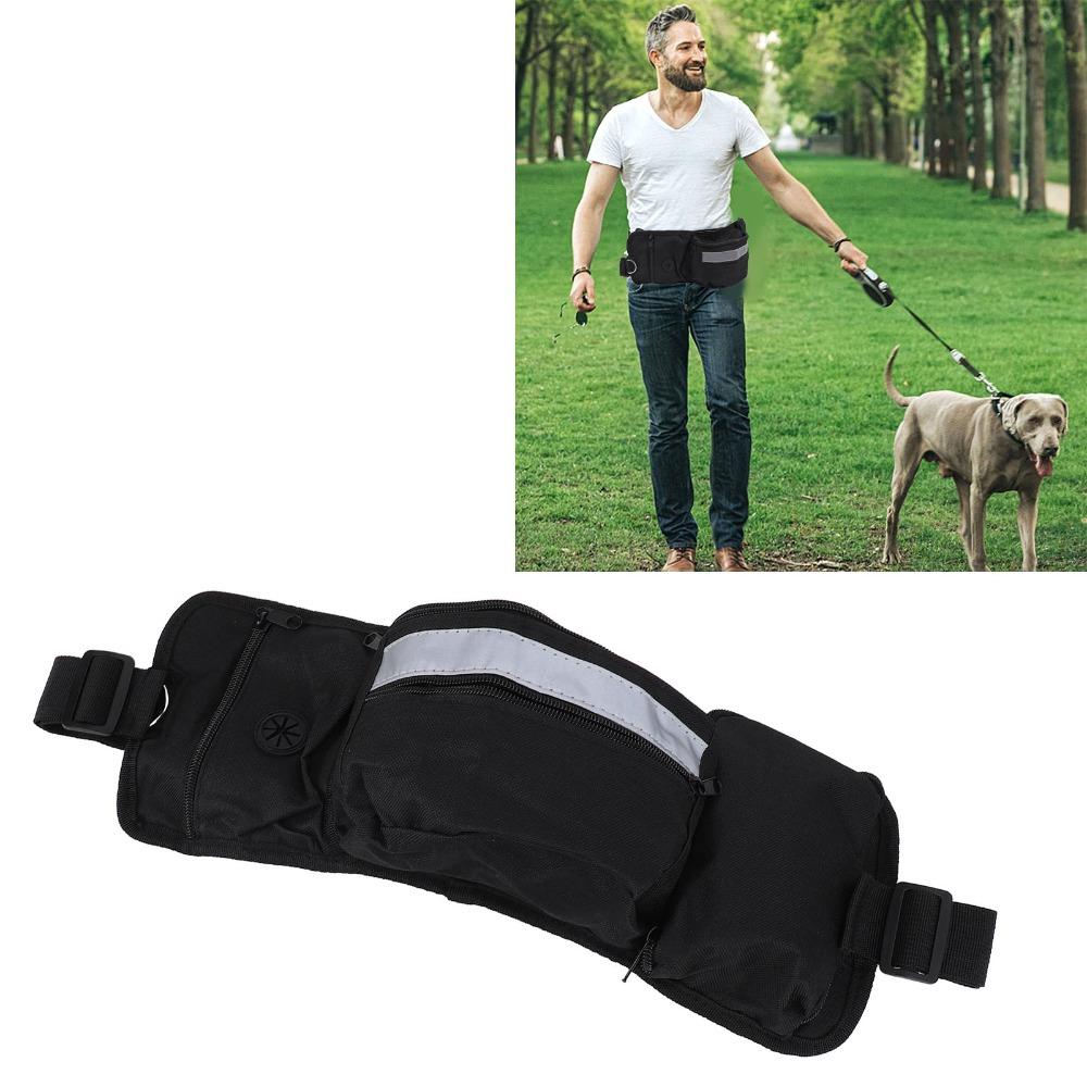 Adjustable Waist Straps Dog Training Pouch Multi Function Dog Treat Bag Outdoor Fitness Workout