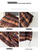 Autumn/Winter 2025 Fair Isle High Waist A-Line Plush Knit Skirt for Women