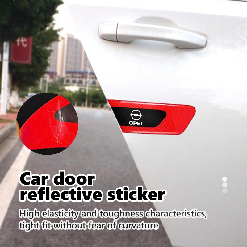 Car Reflective Sticker Door Bumper Anti-collision Protector Strips For Opel ADAM ASTRA J K CORSA E INSIGNIA MOKKA VIVA Meriva