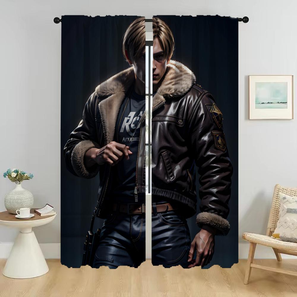 

Раздел Leon-Kennedy затемняющие шторы для гостиной занавески на Хэллоуин тюль для спальни жалюзи шторы 2 шт. W50xH70cmx2pcs