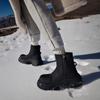 Krazing Pot  Cow Leather Wool Blend Winter Round Toe Platform Snow Boots Zipper Women Casual Keep Warm Ankle Boots