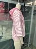 Sudadera con capucha de rayas suelta de siete mangas europea y americana 2026
