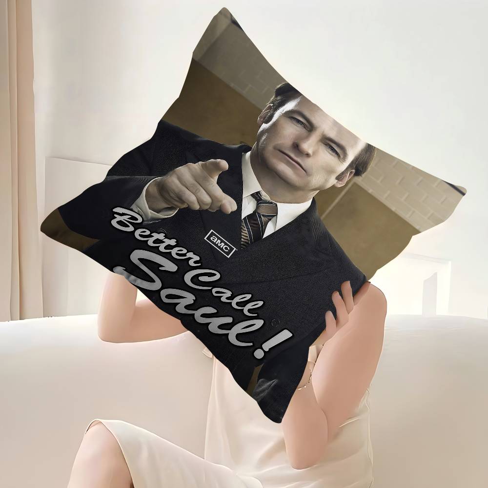 Classic Movie TV Better Call Saul Decorative Room Aesthetics Pillow Case Home Decor Bedroom Sofa Bed Couch Pillow Cover X