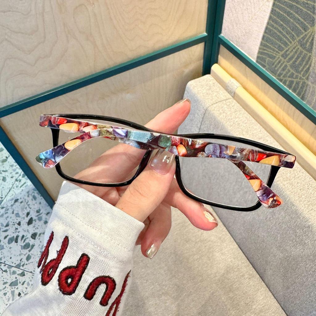 Versatile Unisex Square Frame Monogram Progressive Reading Glasses