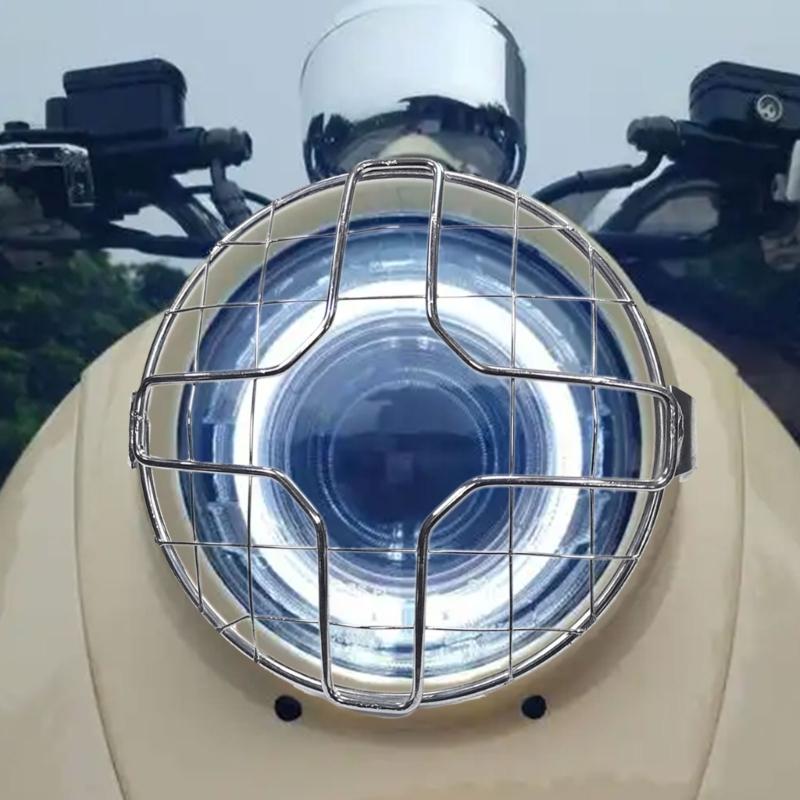 Motorcycle Headlight Protector Guard Case Quick Installation Shockproof Metal Cover For Mountain Road Off Roading Riding