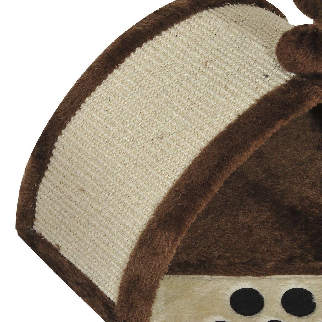 Cat Scratching Post for Play and Relaxation 36x36x44 Cm Brown