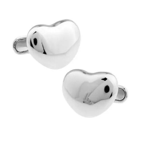 Silver Heart Cufflinks