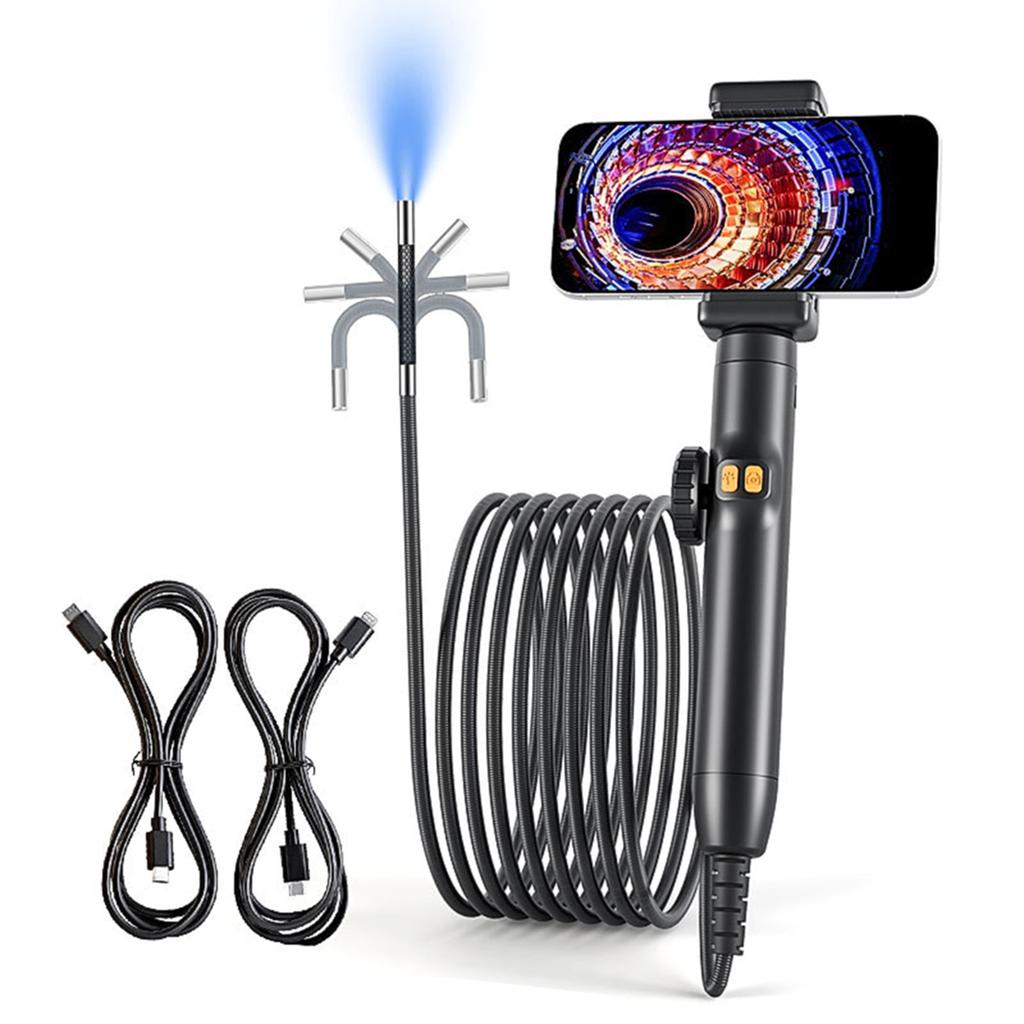1080P Flexible Endoscope Camera Waterproof 360 Degree Articulating Borescope Camera with LED Endoscope Inspection Camera