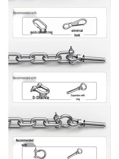 304 Stainless Steel Chain: Long & Short Links for Clothesline, Pet Chain, Swing, Guardrail, Lifting, and Chandelier.
