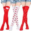 Valentines Day Over Knee Long Socks Cute Lip Heart Love Pattern Thigh High Stockings for Women Parties and Casual Wear