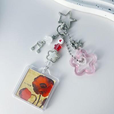 1Pc Diy Accessories Album Lamp Keychain Handmade Trendy Aesthetic Y2K Style Phone Strap Bag Key Pendant