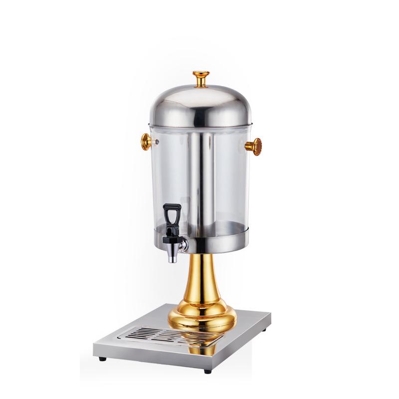 Stainless Steel Buffet Juice Dispenser with Faucet - Large Capacity Cold Drink Machine, Single or Double Head Options