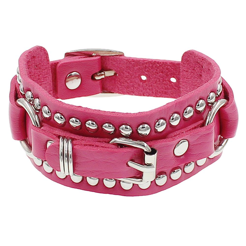 DIEZI 8 Colors Hip Hop Men Spiked Wrap Bracelet Bangle For Women Vintage Punk Cosplay Black PU Leather Wrap Bracelet New Jewelry