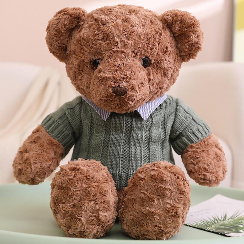 Lovely Giant 90cm Teddy Bear Plush Toys with Clothes Dress Couple Teddy Bear Doll for Lover Girls Elegant Birthday Present