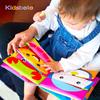 Baby Soft Crinkle Cloth Book Cartoon Face Animal Matching Toy Toddlers Early Education Sensory Activity Book Newborn Infants