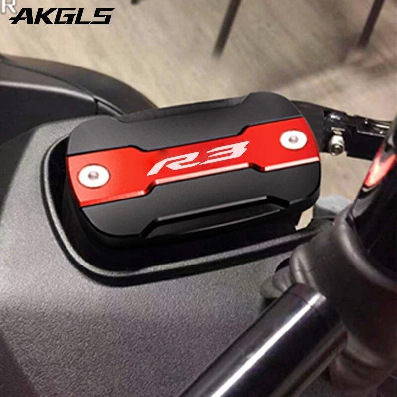 Für Yamaha YZF R3 YZF-R3 YZFR3 2015-2022 Motorrad vorderer und hinterer Bremsölkappen-Schutz und Öleinfülldeckel R3 Zubehör