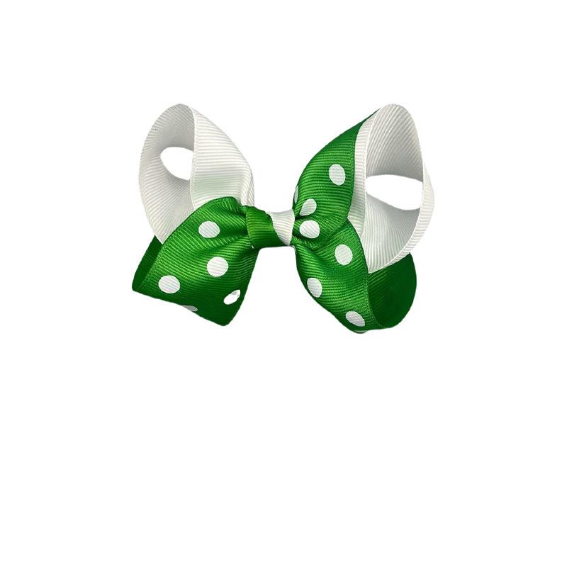 European Saint Patrick's Day Shamrock Bow Hair Clip for Girls