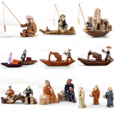 Mini Miniature Ceramica Colorata Figura Classica Cinese Roccioso Bonsai Casetta Statuetta Ceramica Paesaggio Acquario Artigianato Ornamenti