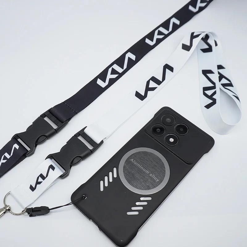 AHM1 Correa para el Cuello Lanyard Llavero para Teléfono Tarjeta de Identificación de Trabajo Cuerda para Colgar Para Kia Ceed Cerato Sportage Picanto Seltos Soul Rio 3 4 5 2021 2020