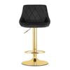 KAST stool - black velvet / gold base x 2