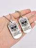 Stainless Steel Keyring and Necklace Set, Men's Gift, Engraved Badge, Ideal Gift for Men, Couples, Boyfriend, Family & Friends