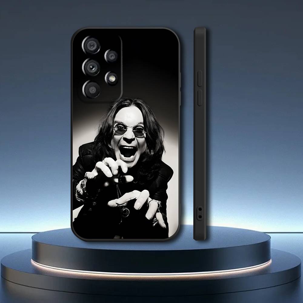 Custodia per Telefono Singer O-Ozzy Osbourne Per Samsung Galaxy A91,80,73,72,71,53,52,51,22,5G Cover Nera Morbida Antiurto