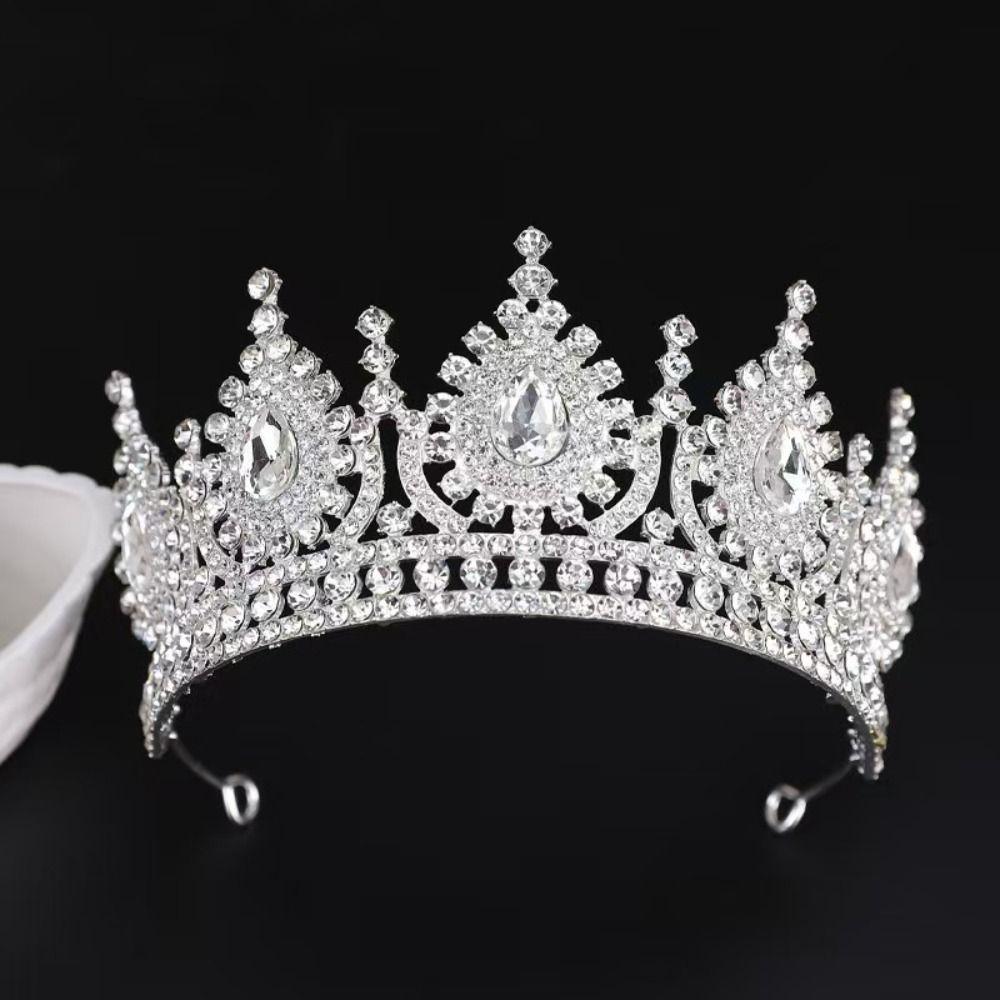 Elegant Crystal Crowns Luxury Bridal Tiara Hair Accessories Rhinestone Crown Costume Party