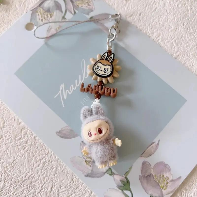 Doll Vinyl Sitting Cute Baby Mobile Phone Pendant Keychain Handmade DIY Car Pendant